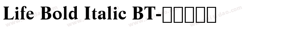 Life Bold Italic BT字体转换